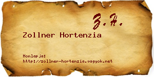 Zollner Hortenzia névjegykártya